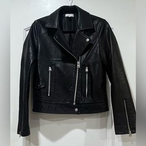Topshop Faux Leather Moto Jacket